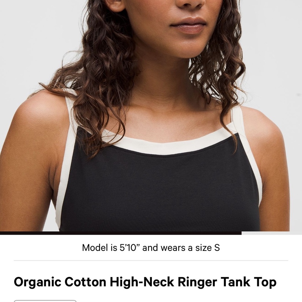 Lululemon Athletica Black Ringer Tank Top